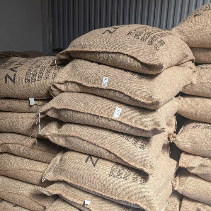 raw coffee beans, coffee burlap, green coffee beans