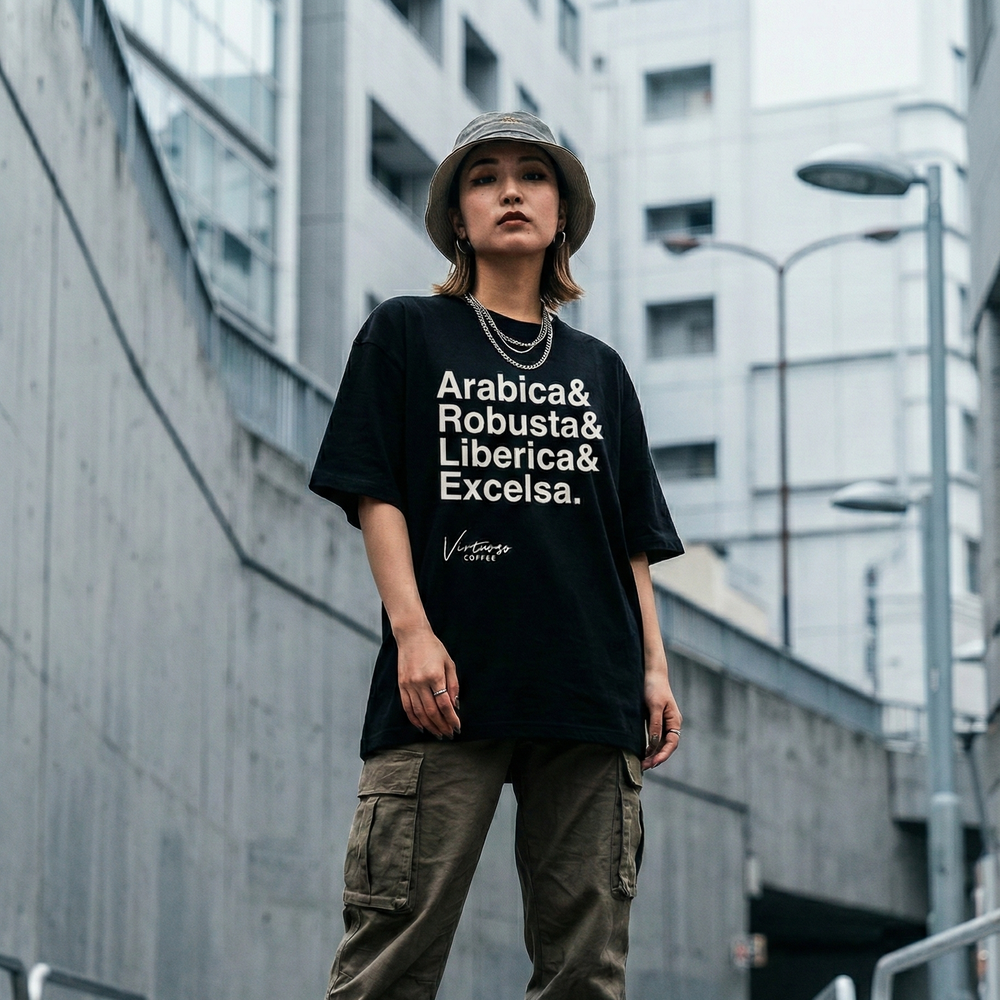 arabica robusta liberica excelsa coffee tshirt