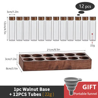 Accessories virtuoso coffee specialty coffee スペシャルティコーヒー 高品質コーヒー Glass Coffee Bean Storage Tube & Display Rack + Free Funnel