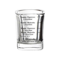 Accessories virtuoso coffee specialty coffee スペシャルティコーヒー 高品質コーヒー Espresso Volume Measuring Glass - 60ml Functional Espresso Shot Glass