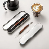 Accessories virtuoso coffee specialty coffee スペシャルティコーヒー 高品質コーヒー Precision Latte Art Pen with Storage Box - Dual-Head Needle Barista Tool - Coffee Decorating Pen for Cappuccino & Latte