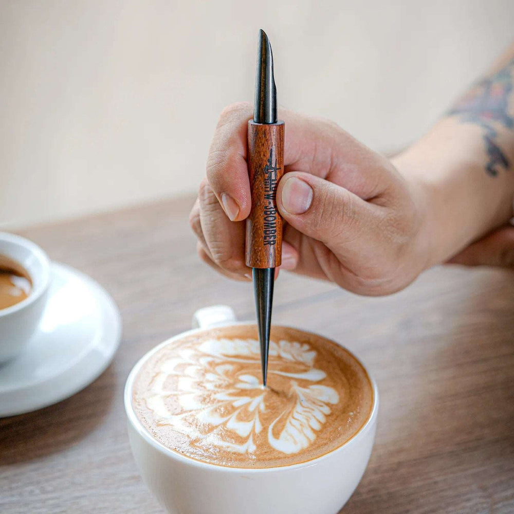 Accessories virtuoso coffee specialty coffee スペシャルティコーヒー 高品質コーヒー Rosewood Latte Art Needle - MHW-3BOMBER Cappuccino & Latte Styling Home Barista Tool