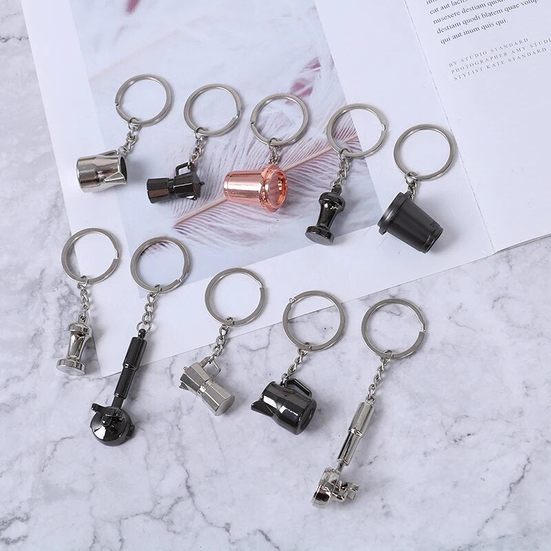 Accessories virtuoso coffee specialty coffee スペシャルティコーヒー 高品質コーヒー Barista-Inspired Coffee Accessory Keychains - For Espresso Lovers