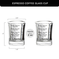 Accessories virtuoso coffee specialty coffee スペシャルティコーヒー 高品質コーヒー Espresso Volume Measuring Glass - 60ml Functional Espresso Shot Glass