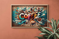 Coffee Graffiti Colorful Splash Art