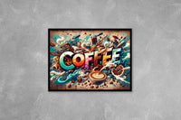 Coffee Graffiti Colorful Splash Art