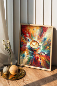 coffee artwork, latte art photo, art for coffee station, artwork for coffee bar, poster for coffee station, coffee poster, coffee poster for cafe, artwork for cafe